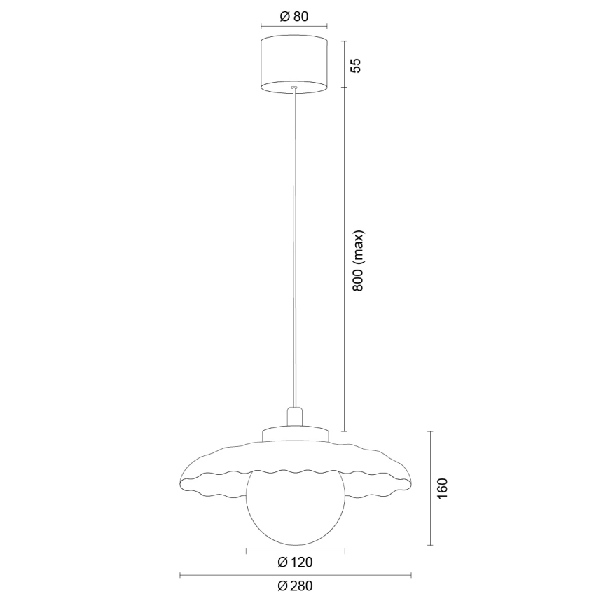 Argon 8947 - Lampa wisząca na lince BOLL 1xG9/6W/230V biała
