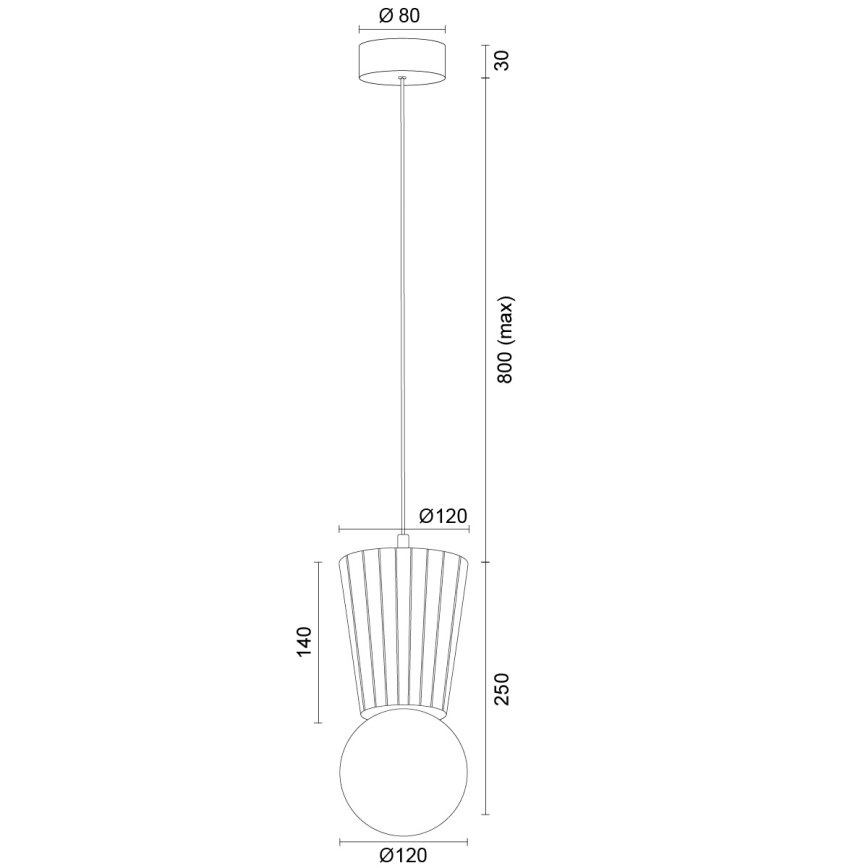 Argon 8952 - Lampa łazienkowa na przewodzie VOLANTE 1xG9/6W/230V IP44 brązowa
