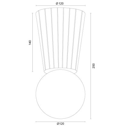 Argon 8973 - Plafon łazienkowy VOLANTE 1xG9/6W/230V IP44 śr. 12 cm beżowy
