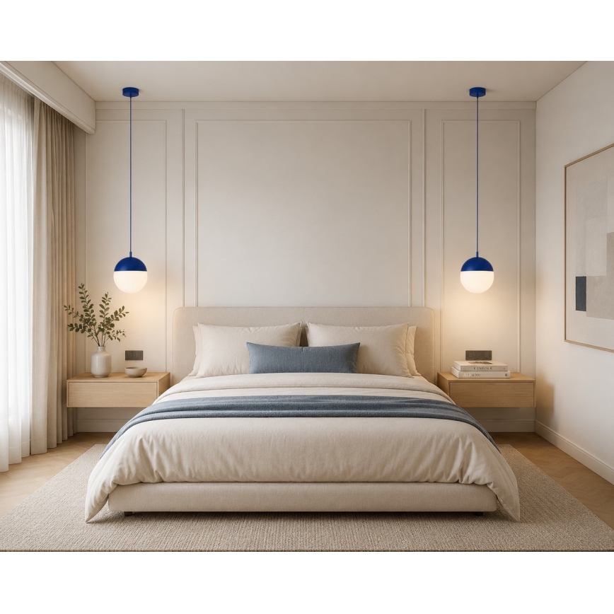 Argon 9000 - Zewnętrzna lampa wisząca na przewodzie LIV 1xE27/15W/230V IP44 niebieska