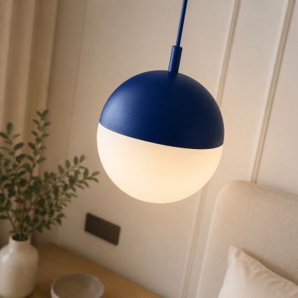 Argon 9000 - Zewnętrzna lampa wisząca na przewodzie LIV 1xE27/15W/230V IP44 niebieska