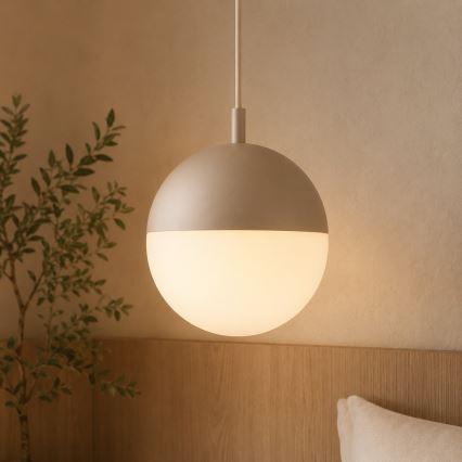 Argon 9001 - Zewnętrzna lampa wisząca na przewodzie LIV 1xE27/15W/230V IP44 beżowa