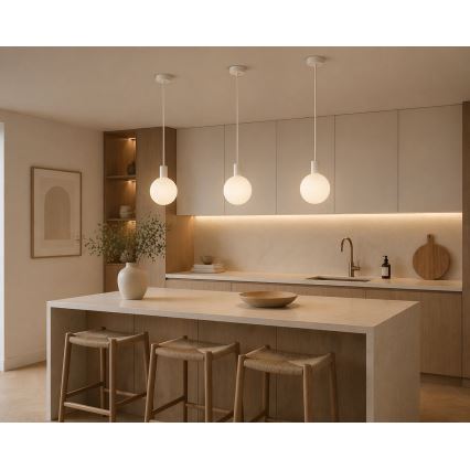 Argon 9004 - Zewnętrzna lampa wisząca na lince ORE 1xG9/6W/230V biała