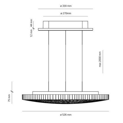 Artemide 0213010APP - LED Ściemnialny żyrandol na lince CALIPSO LED/50W/230V 3000K