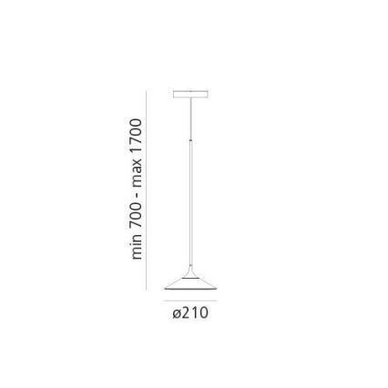 Artemide 0351030A - LED Żyrandol na lince ORSA LED/8,5W/230V 3000K śr. 21 cm