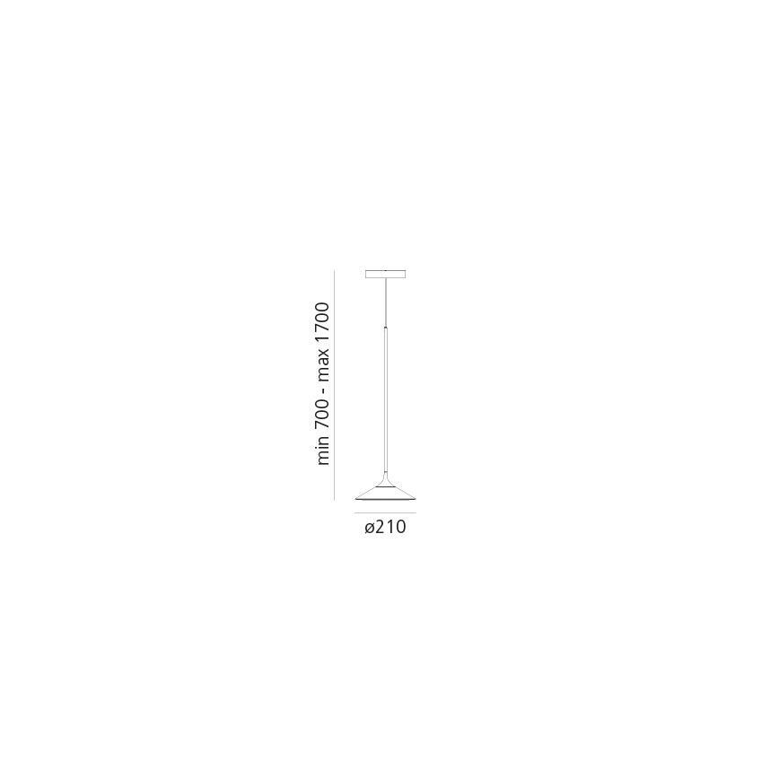 Artemide 0351030A - LED Żyrandol na lince ORSA LED/8,5W/230V 3000K śr. 21 cm