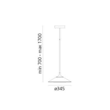 Artemide 0352030A - LED Żyrandol ściemnialny na lince ORSA LED/20W/230V 3000K śr. 24,5 cm