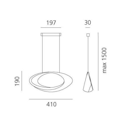 Artemide 1182010A - LED Żyrandol ściemnialny na lince CABILDO LED/44W/230V 3000K