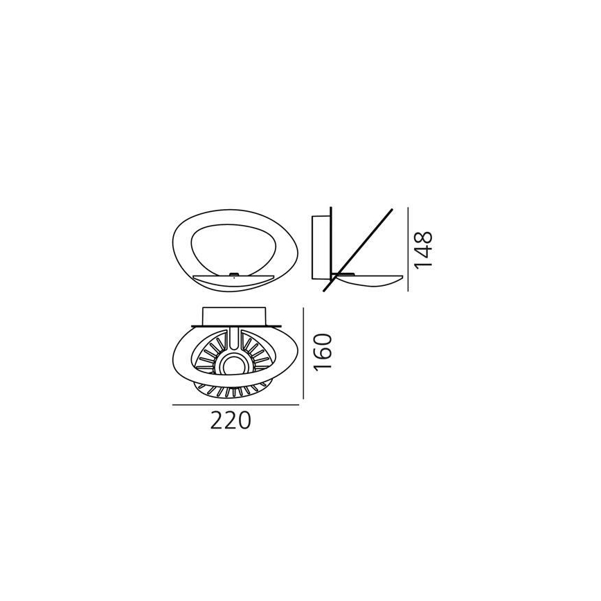 Artemide 1248010A - LED Kinkiet ściemnialny PIRCE LED/27W/230V 3000K biały