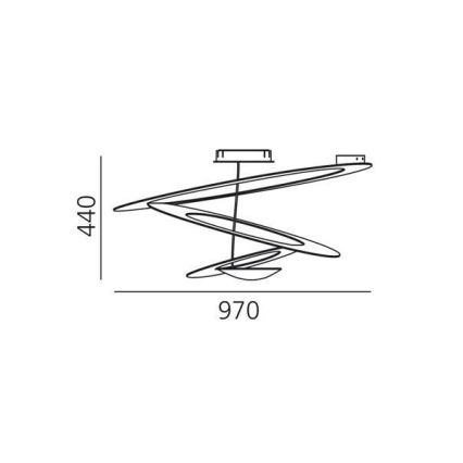 Artemide 1253110A - LED Plafon ściemnialny PIRCE LED/44W/230V 3000K biały