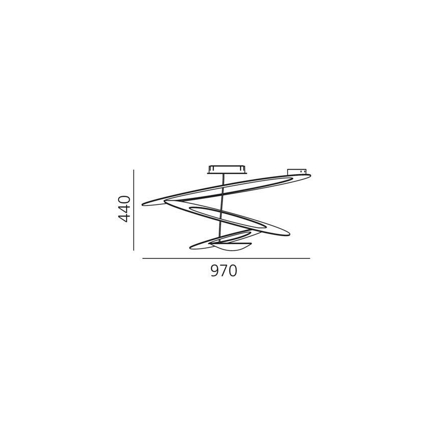 Artemide 1253120A - LED Plafon ściemnialny PIRCE LED/44W/230V 3000K złoty