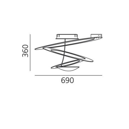 Artemide 1255110A - LED Plafon ściemnialny PIRCE LED/44W/230V 3000K biały