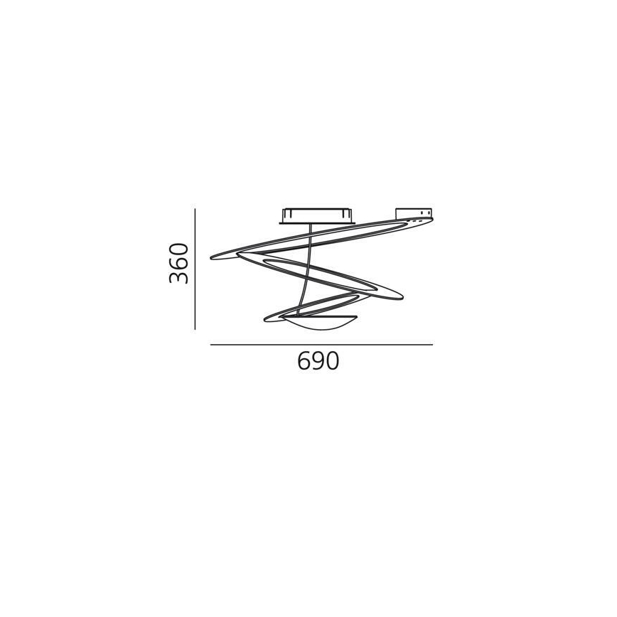 Artemide 1255110A - LED Plafon ściemnialny PIRCE LED/44W/230V 3000K biały