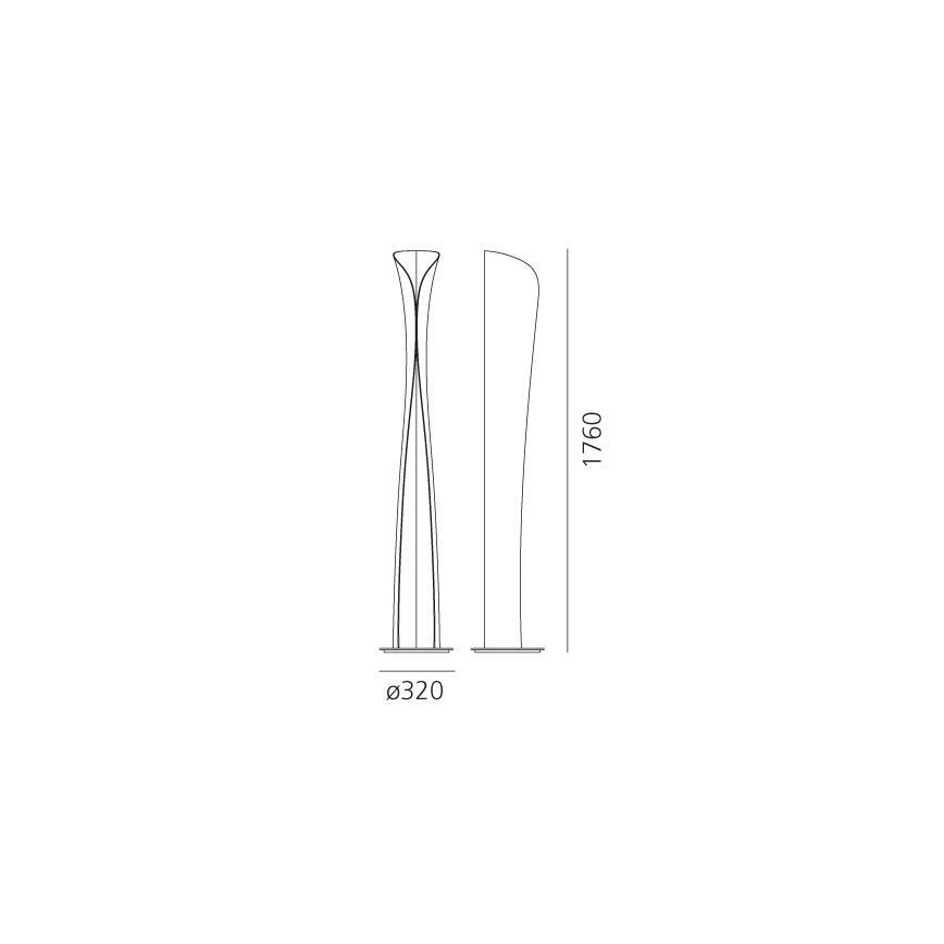 Artemide 1361020A - LED Lampa podłogowa CADMO LED/44W/230V + 1xGU10/10W/230V biała