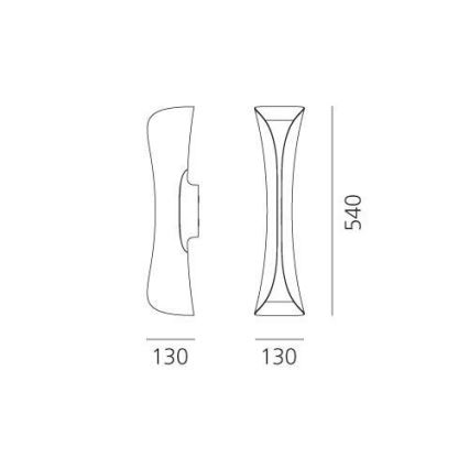 Artemide 1373020A - Kinkiet CADMO 2xGU10/10W/230V biały