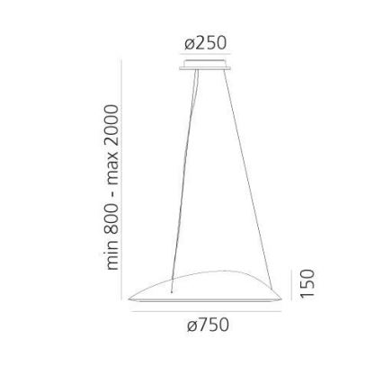 Artemide 1401010APP - LED Ściemnialny żyrandol na lince AMELUNA LED/41W/230V 3000K