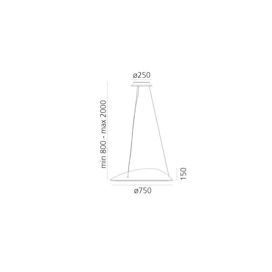 Artemide 1401010APP - LED Ściemnialny żyrandol na lince AMELUNA LED/41W/230V 3000K