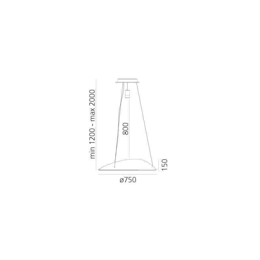 Artemide 1402010APP - LED RGBW Ściemnialny żyrandol na lince AMELUNA LED/45W/230V 3000K