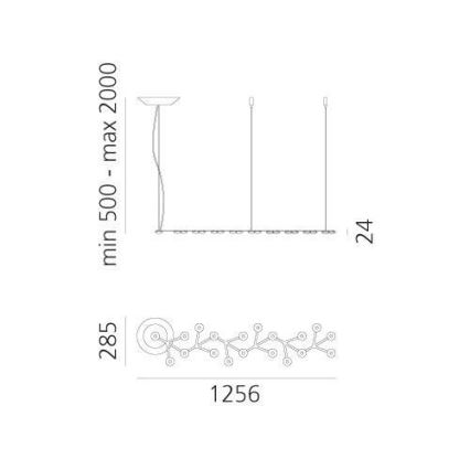 Artemide 1578050APP - LED Ściemnialny żyrandol na lince NET LED/45W/230V 3000K