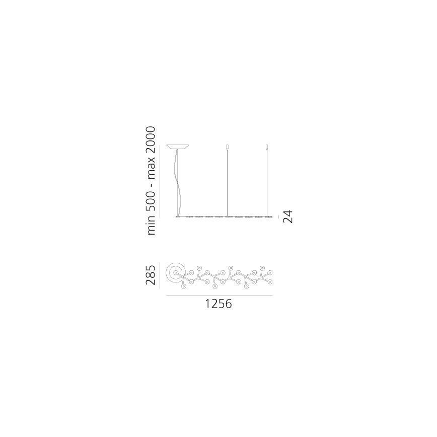Artemide 1578050APP - LED Ściemnialny żyrandol na lince NET LED/45W/230V 3000K