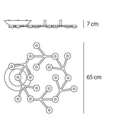 Artemide 1594050APP - LED Plafon ściemnialny NET LED/43W/230V 3000K