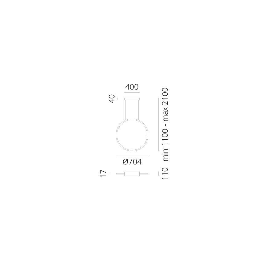 Artemide 1992360APP - LED RGBW Ściemnialny żyrandol na lince DISCOVERY LED/42W/230V 2700-6500K brąz
