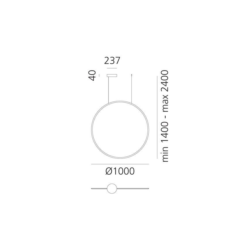 Artemide 1993060APP - LED Ściemnialny żyrandol na lince DISCOVERY LED/60W/230V 3000K brąz