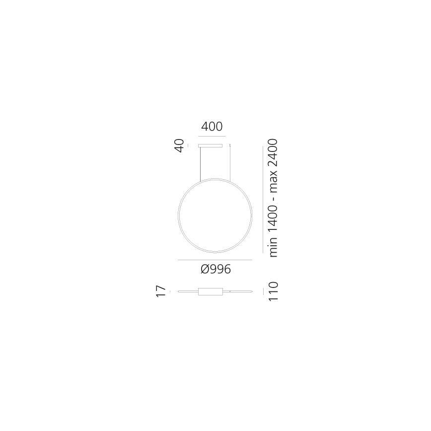 Artemide 1993260APP - LED Ściemnialny żyrandol na lince DISCOVERY LED/71W/230V 2700-6500K brąz