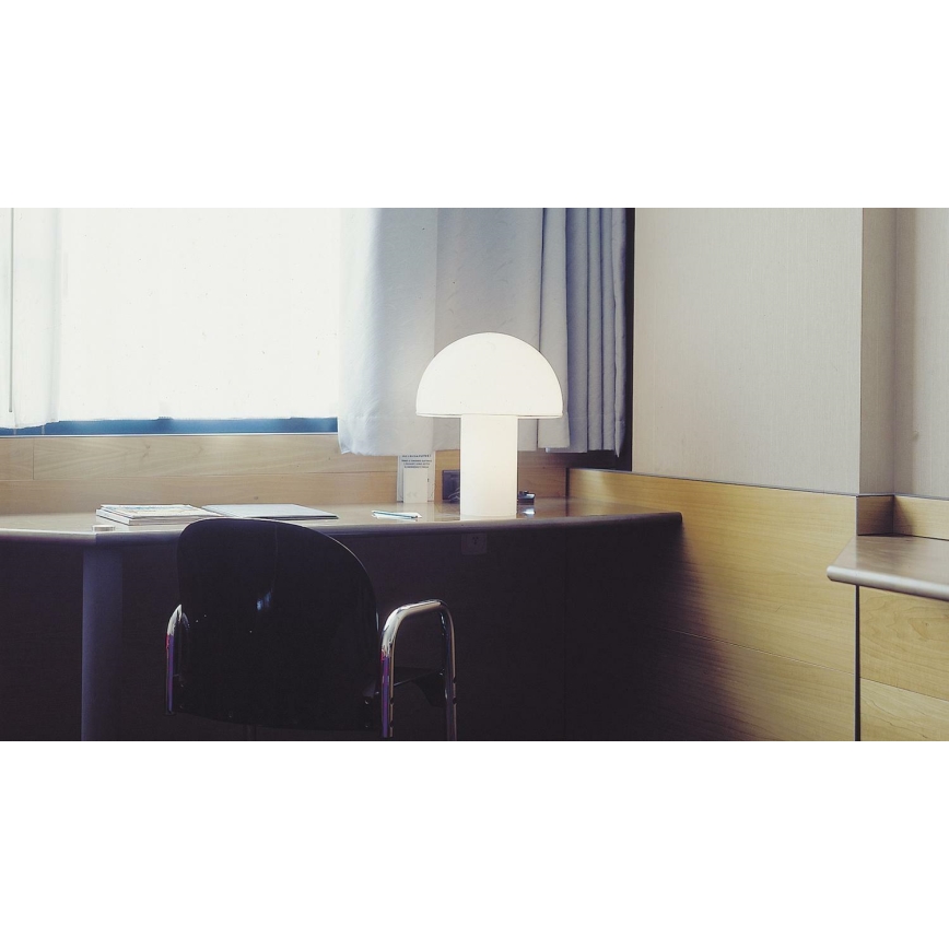 Artemide A006300 - Lampa stołowa ONFALE 1xE14/5W/230V + 1xE27/13W biała