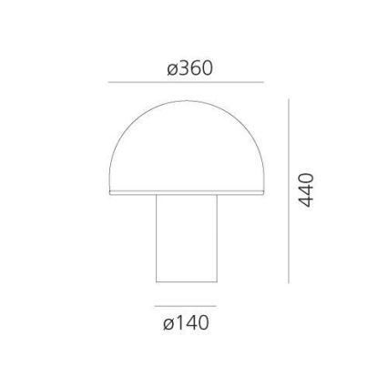 Artemide A006300 - Lampa stołowa ONFALE 1xE14/5W/230V + 1xE27/13W biała