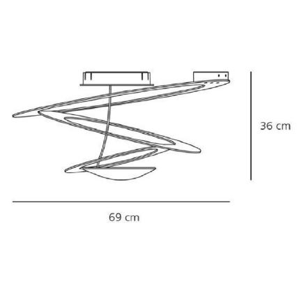 Artemide AR 1247010A - Plafon ściemnialny PIRCE MINI 1xR7s/330W/230V