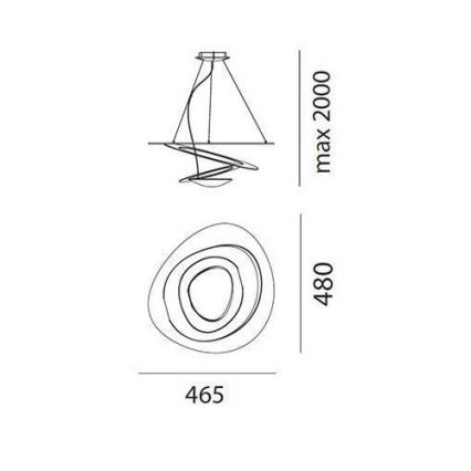 Artemide AR 1249010A - LED Żyrandol ściemnialny na lince PIRCE MICRO 1xLED/27W/230V