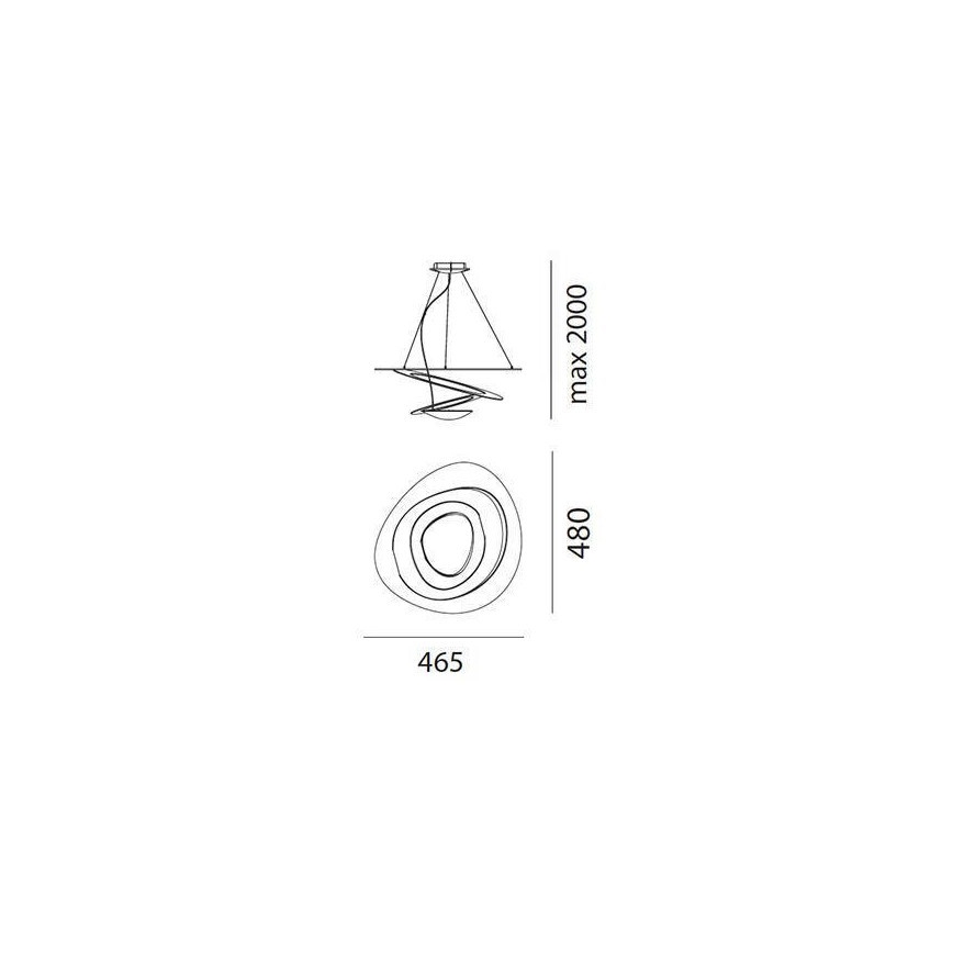 Artemide AR 1249010A - LED Żyrandol ściemnialny na lince PIRCE MICRO 1xLED/27W/230V
