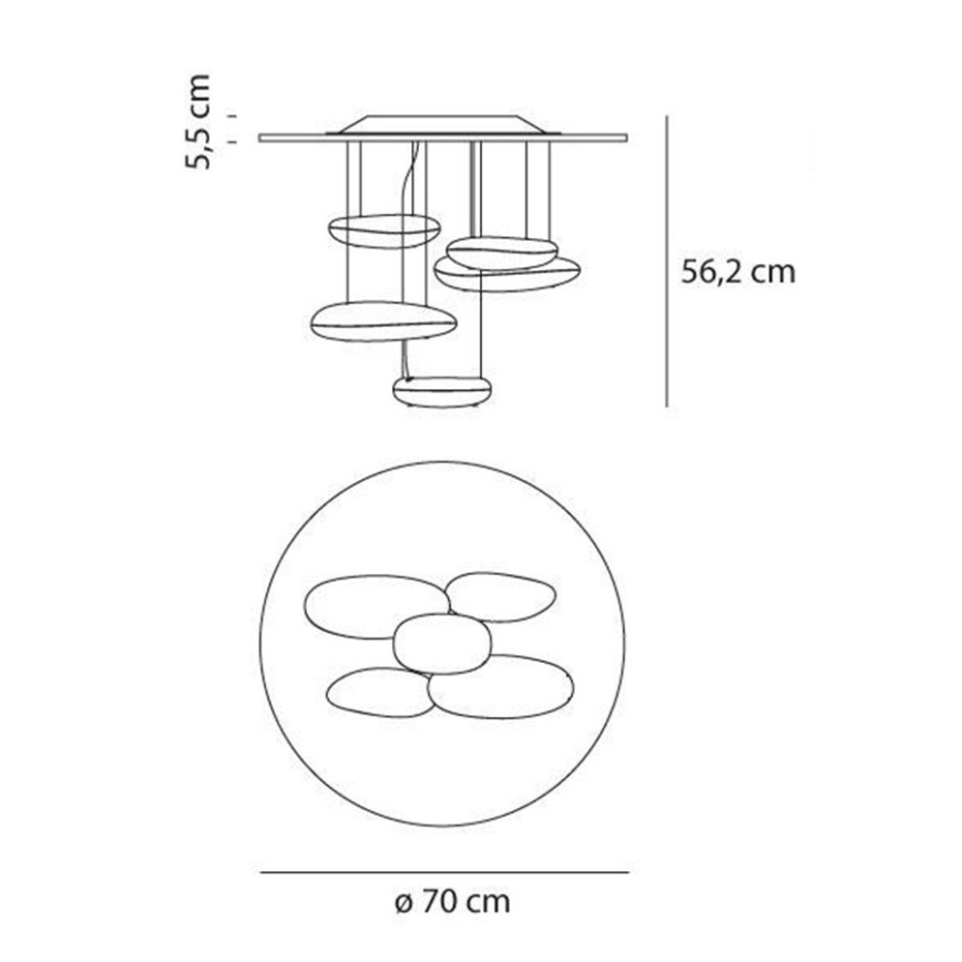 Artemide AR 1478010A - Plafon MERCURY 1xR7s/160W/230V