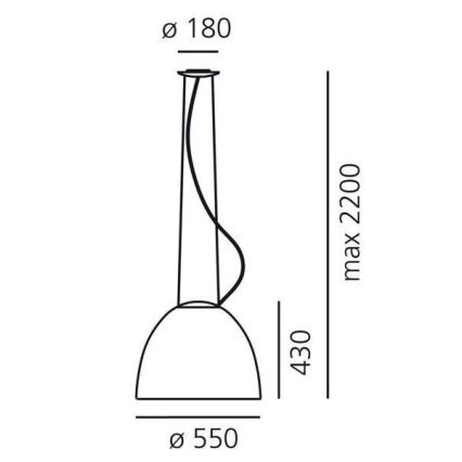 Artemide AR A242100 - Żyrandol na lince NUR 1xE27/205W/230V