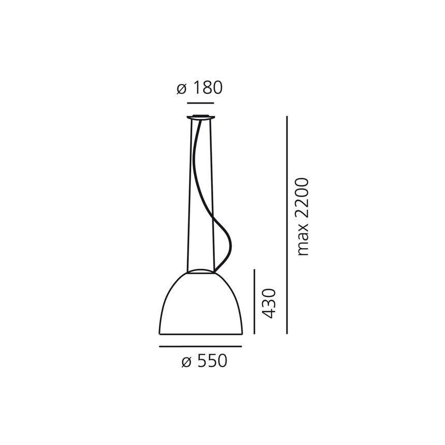 Artemide AR A242100 - Żyrandol na lince NUR 1xE27/205W/230V