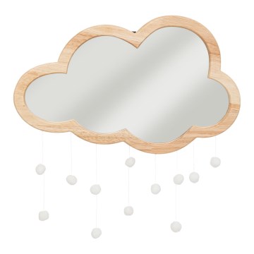 Atmosphera - Dziecięce lustro ścienne CLOUD 40x36 cm, drewno kauczukowe