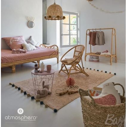 Atmosphera - Dziecięce lustro ścienne RABBIT 37x24 cm bambusowe