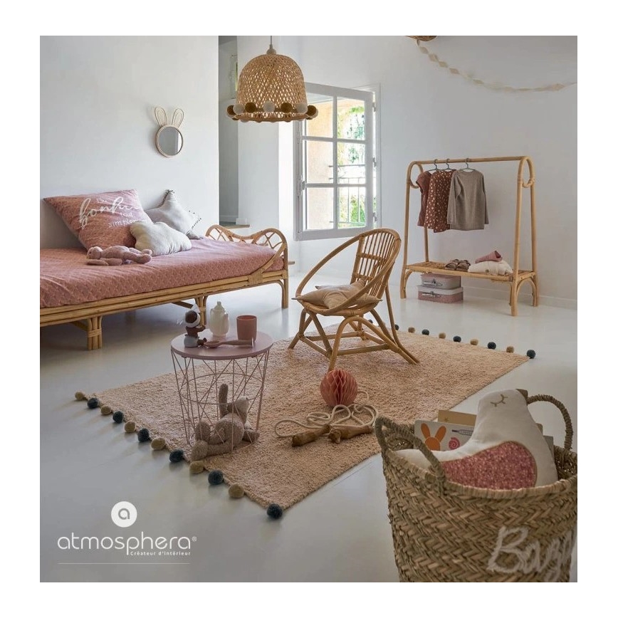 Atmosphera - Dziecięce lustro ścienne RABBIT 37x24 cm bambusowe