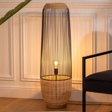 Atmosphera - Lampa podłogowa ANEA 1xE27/40W/230V rattan/buk