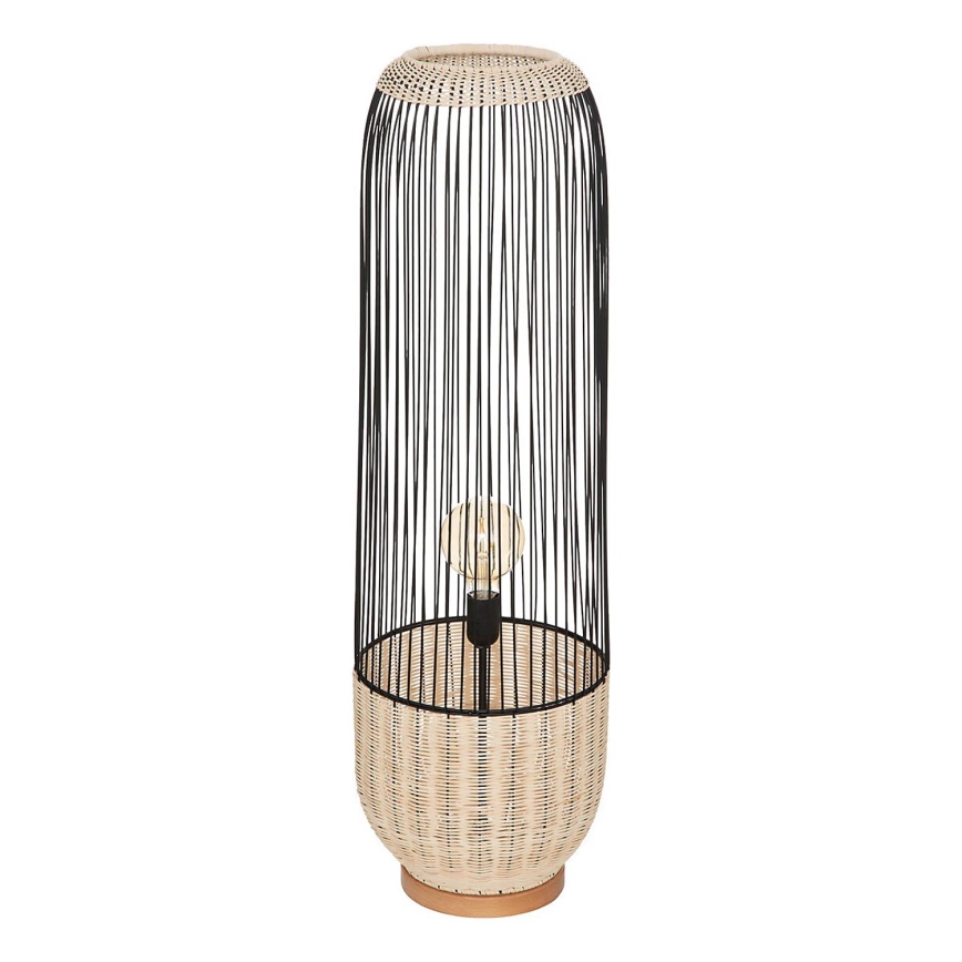 Atmosphera - Lampa podłogowa ANEA 1xE27/40W/230V rattan/buk