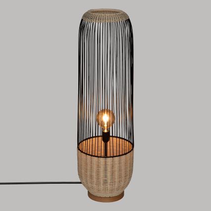 Atmosphera - Lampa podłogowa ANEA 1xE27/40W/230V rattan/buk