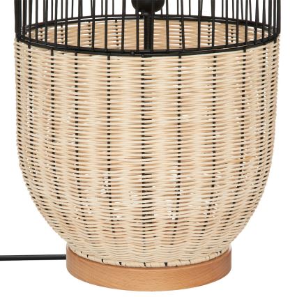 Atmosphera - Lampa podłogowa ANEA 1xE27/40W/230V rattan/buk