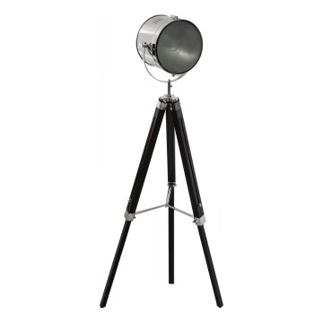 Atmosphera - Lampa podłogowa EBOR 1xE27/25W/230V sosna/chrom błyszczący