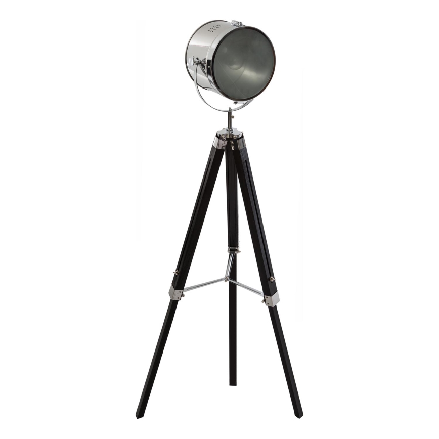 Atmosphera - Lampa podłogowa EBOR 1xE27/25W/230V sosna/chrom błyszczący