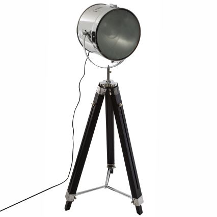 Atmosphera - Lampa podłogowa EBOR 1xE27/25W/230V sosna/chrom błyszczący