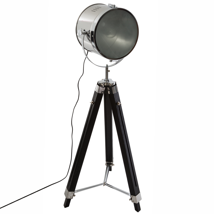 Atmosphera - Lampa podłogowa EBOR 1xE27/25W/230V sosna/chrom błyszczący