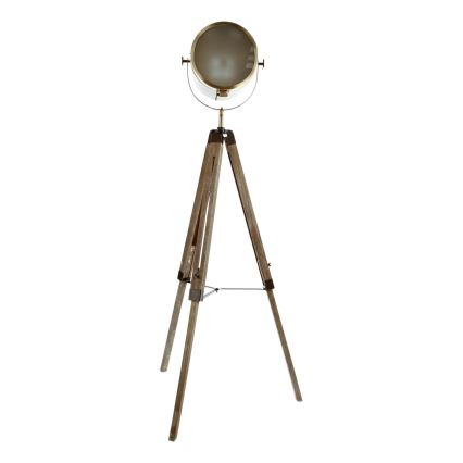 Atmosphera - Lampa podłogowa EBOR 1xE27/25W/230V sosna/mosiądz