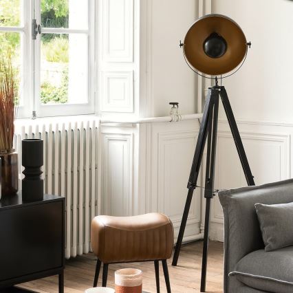 Atmosphera - Lampa podłogowa LAHTI 1xE27/25W/230V paulownia
