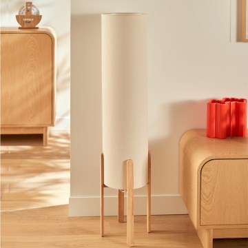 Atmosphera - Lampa stojąca KEYAH 1xE27/25W/230V z drewna kauczukowego